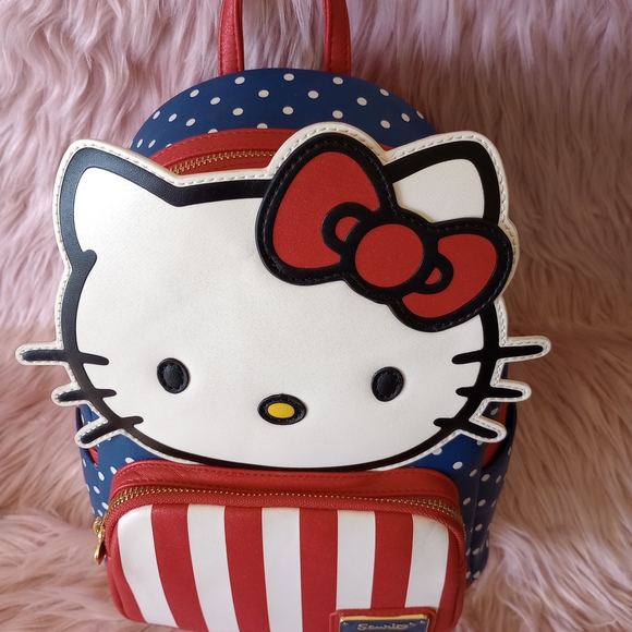 Hello Kitty Patriotic Loungefly Mini Backpack - Red White Blue Delight main image 4